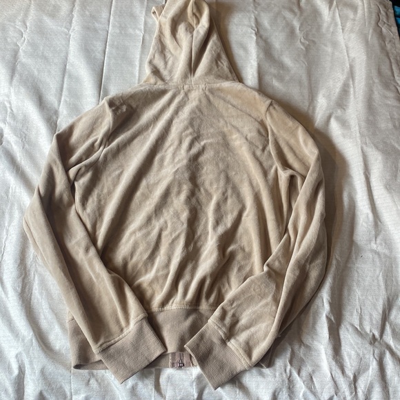 Beige velour track suit jacket y2k - Picture 3 of 3